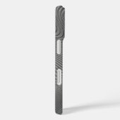 Wavy Art Silver Grey iPhone Case (Achterkant / Rechts)