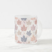 Wavy Autumn Leaves Matglas Koffiemok (Voorkant rechts)
