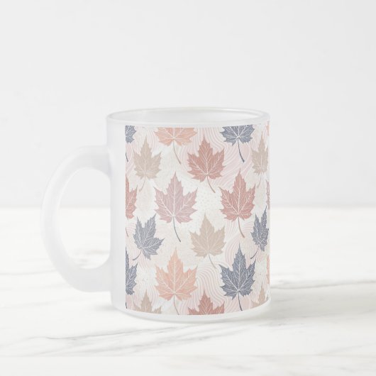 Wavy Autumn Leaves Matglas Koffiemok (Links)