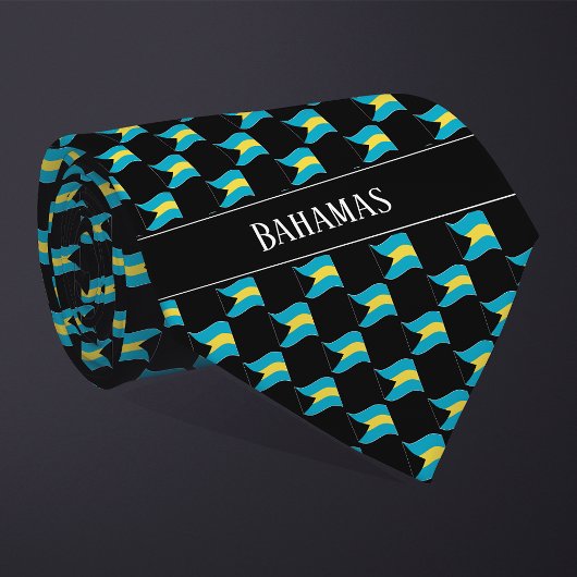 Wavy Bahamas Vlag Patroon Stropdas