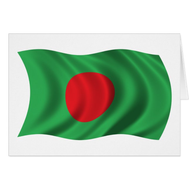 Wavy Bangladesh Flag (Voorkant Horizontaal)