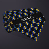 Wavy Barbados Vlag Patroon Stropdas