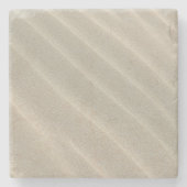 Wavy Beach Sand Stenen Onderzetter (Voorkant)