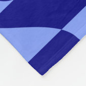 Wavy blauw geruit patroon met aangepaste naam fleece deken (Hoek)