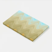 Wavy Blauw Groen Sinaasappel Abstract Post-it® Notes (Schuin)