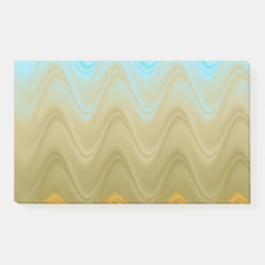 Wavy Blauw Groen Sinaasappel Abstract Post-it® Notes (Voorkant)