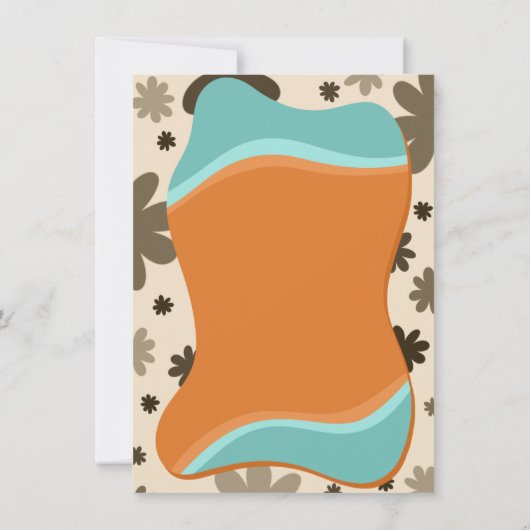 Wavy bloemen verjaardagskaart kaart (Achterkant)