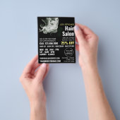 Wavy Blonde Hair, Hair Stylist, Hair Salon Advert Flyer (Hand)