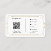 Wavy Blonde Nail Tech Tarot Social Media QR Visitekaartje (Achterkant)