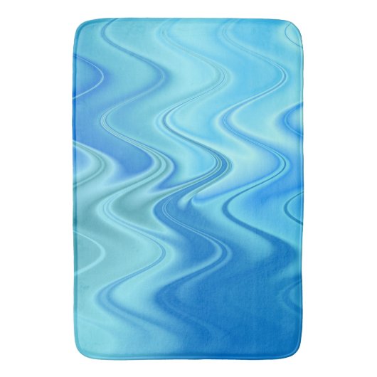Wavy Blue Abstract Badmat (Voorkant Verticaal)