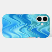 Wavy Blue Abstract Case-Mate iPhone Case (Achterkant (horizontaal))