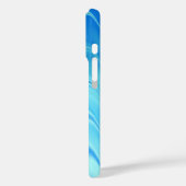Wavy Blue Abstract Case-Mate iPhone Case (Achterkant / Links)