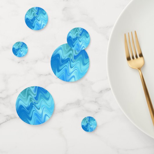 Wavy Blue Abstract Confetti (Groep)