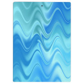 Wavy Blue Abstract Klembord (Achterkant)