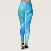 Wavy Blue Abstract Leggings (Achterkant)