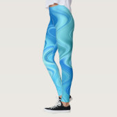 Wavy Blue Abstract Leggings (Links)