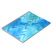 Wavy Blue Abstract Notitieboek (Linkerzijde)