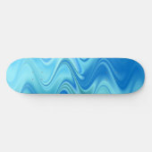 Wavy Blue Abstract Persoonlijk Skateboard (Horizontaal)