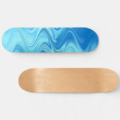Wavy Blue Abstract Persoonlijk Skateboard (Horizontaal)