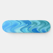 Wavy Blue Abstract Persoonlijk Skateboard (Horizontaal)