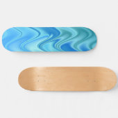 Wavy Blue Abstract Persoonlijk Skateboard (Horizontaal)