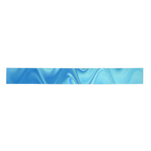 Wavy Blue Abstract Satijnen Lint