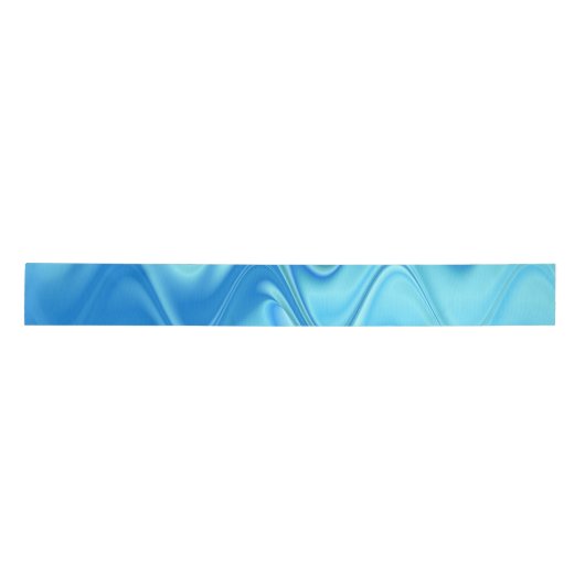 Wavy Blue Abstract Satijnen Lint (Voorkant)