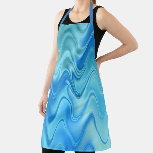 Wavy Blue Abstract Schort (Insitu)