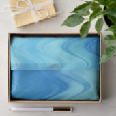 Wavy Blue Abstract Tissuepapier (Geschenk)