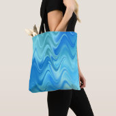 Wavy Blue Abstract Tote Bag (Dichtbij)