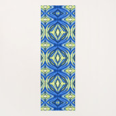 Wavy Blue en Yellow Kaleidoscope Yogamat (Achterkant)