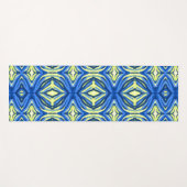 Wavy Blue en Yellow Kaleidoscope Yogamat (Voorkant (horizontaal))