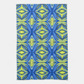 Wavy Blue en Yellow Kitchen Towels Theedoek (Verticaal)
