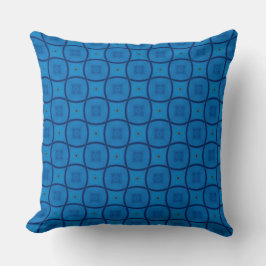 Wavy Blue Lines Design Pattern Sierkussen