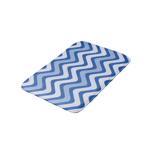 Wavy Blue Pattern Badmat (Gekanteld)