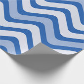 Wavy Blue Pattern Cadeaupapier (Hoek)