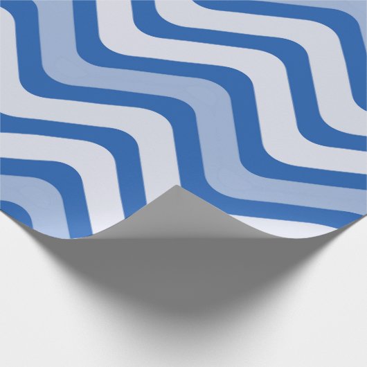 Wavy Blue Pattern Cadeaupapier (Hoek)