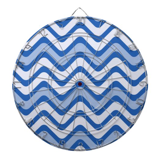 Wavy Blue Pattern Dartbord (Voorkant)