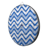 Wavy Blue Pattern Dartbord (Voorkant Rechts)