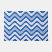 Wavy Blue Pattern Deurmat (Voorkant)
