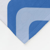 Wavy Blue Pattern Fleece Deken (Hoek)
