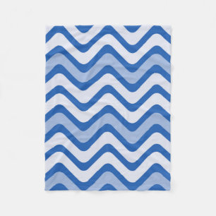 Wavy Blue Pattern Fleece Deken