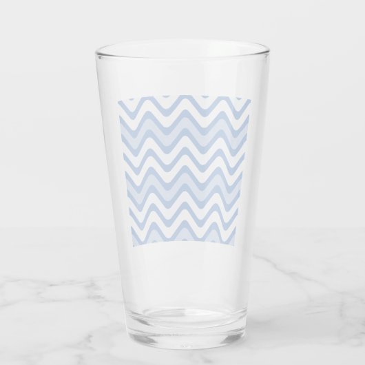 Wavy Blue Pattern Glas (Achterkant)