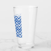 Wavy Blue Pattern Glas (Links)