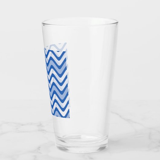 Wavy Blue Pattern Glas (Links)
