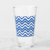 Wavy Blue Pattern Glas (Voorkant)