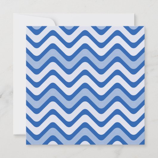 Wavy Blue Pattern Kaart (Voorkant)
