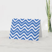 Wavy Blue Pattern Kaart (Voorkant)