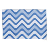 Wavy Blue Pattern Kussensloop (Voorkant)