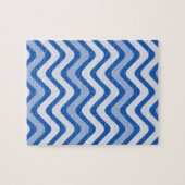 Wavy Blue Pattern Legpuzzel (Horizontaal)